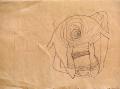 Minotaurosz, 2004 kl, tus, papír, 24,5x36,5 cm