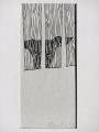 Kerítés mögött, 1993, tus, papír, 22x10 cm