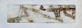 Hinta, 1993, mélynyomásos metszet, monotípia, papír, 17,5x50 cm