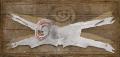 Ördögbőr, 1997, papírpép, akril, vegyes technika, vászon, 105x216,5 cm
