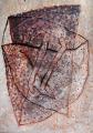 Két dudás, 2002, pasztell, tempera, papír, 98x69 cm