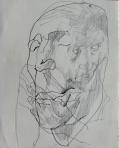 Kettős portré, 1990-es évek, ceruza, papír, 29,5x21 cm