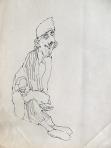 Svejk figura, 1970-es –’80-as évek, tus, papír, 29,5x21 cm Svejk figura, 1970-es –’80-as évek, tus, papír, 29,5x21 cm