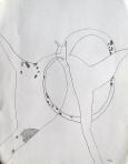 Ördögbőr vázlat, 1998, ceruza, papír, 32x25 cm