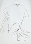 Táltosbőr vázlat, 1998, tus, papír, 29,5x21 cm