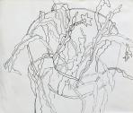 Karácsonyi kaktusz, 2002 kl, tus, papír, 29x34 cm