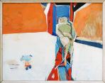 Anyám, 1973, olaj, farost, 101x126 cm