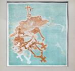 Kálváriadomb, 1992, monotípia, papír, 58x54 cm