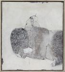 Dudás II., 1980-82, sgraffito, hungarocell, farost, 64x58 cm, (magántulajdon)