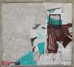 Kertkapu, 1989 kl, sgraffito, hungarocell, farost, 100x110 cm