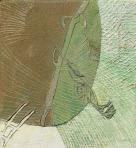 Napraforgó, 1985-89 kl, sgraffito, hungarocell, farost, 66,5x61,5 cm