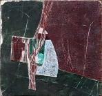 Kút, 1990 kl, sgraffito, hungarocell, farost, 59,5x63 cm