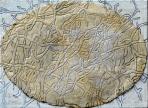 Cím nélkül, 2005, sgraffito, vászon, farost, 56x76 cm Cím nélkül, 2005, sgraffito, vászon, farost, 56x76 cm