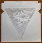 Tízparancsolat, 1997-2003 kl, őrölt mészkőmassza, dobozkarton, papír, 64,5x62,5 cm