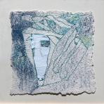 Táltos, 1999, kollázs, pasztell, vegyes technika, merített papír, karton, 45x46 cm