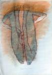 Táltos, 2001, pasztell, akvarell, papír, 100x70 cm Táltos, 2001, pasztell, akvarell, papír, 100x70 cm
